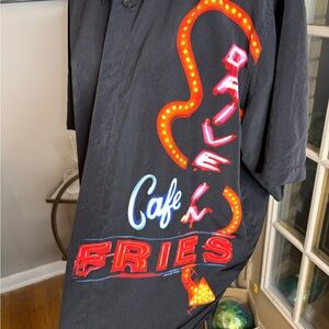 Black Shirt with Neon Graphic